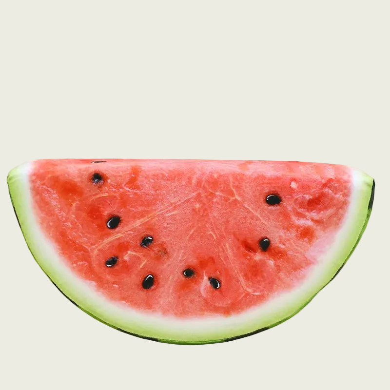 Half Watermelon Slice Printed Fruit Pillow