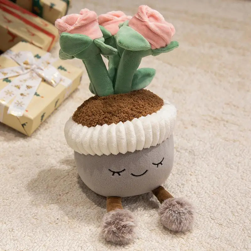 Rose Potted Plushie Plant