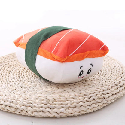Salmon Nigiri with Seaweed Plushie Cushion