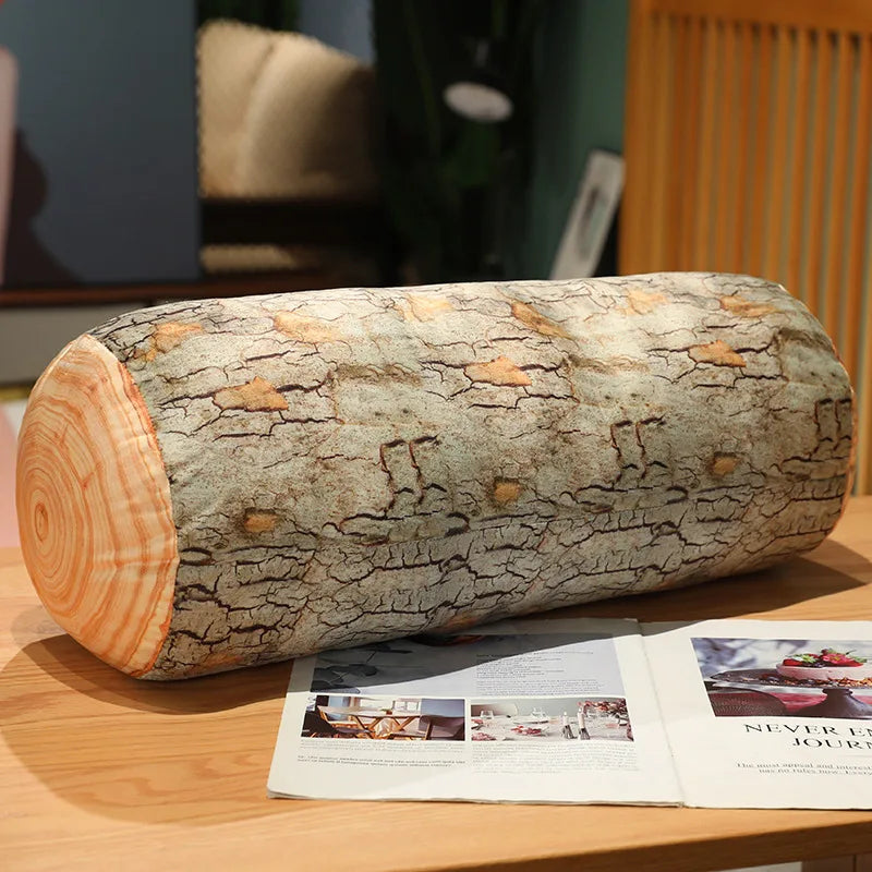 Red Pine Tree Wooden Log Plush