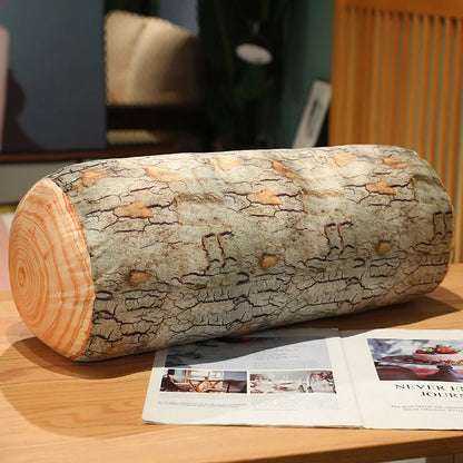 Red Pine Tree Wooden Log Plush