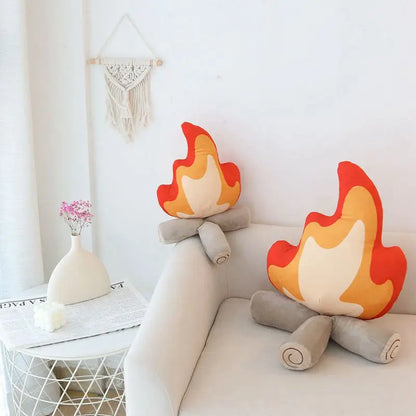 Bonfire Flame with Logs Plush Toy
