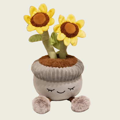 Sleeping Sunflower Potted Plant Plushie