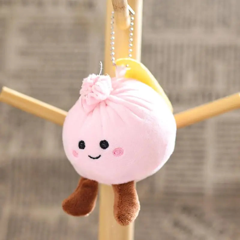 Dim Sum Steamed Bun Plushie Keychain