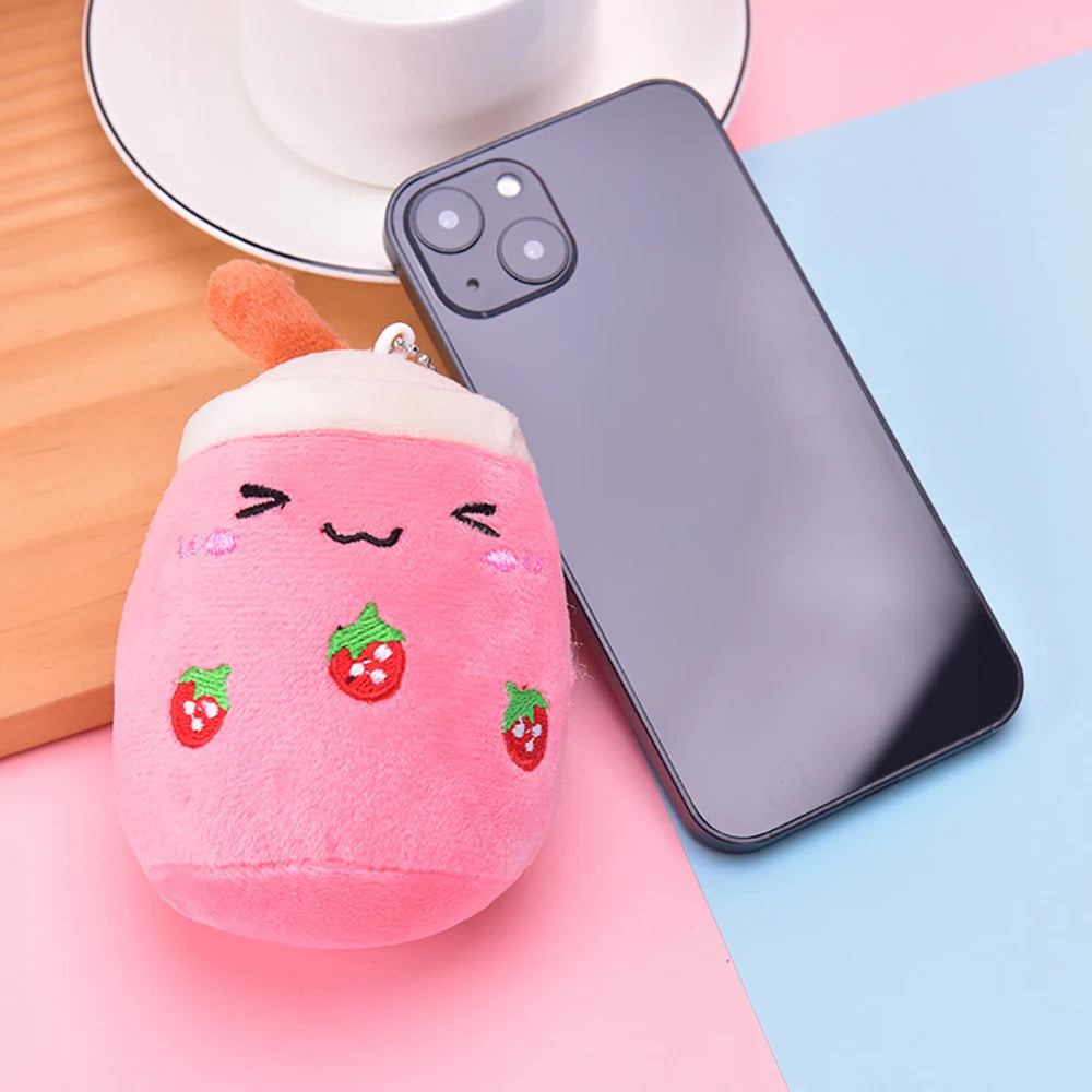 Bubble Tea 4.3" Boba Pearl Milk Plushie Keychain