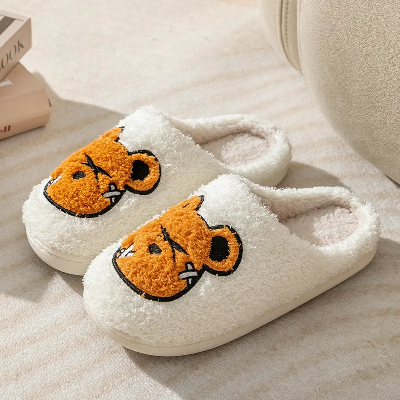 Rough Bear Plush Slippers