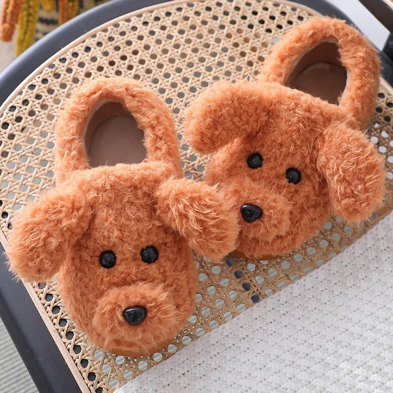 Toy Poodle Plush Slippers