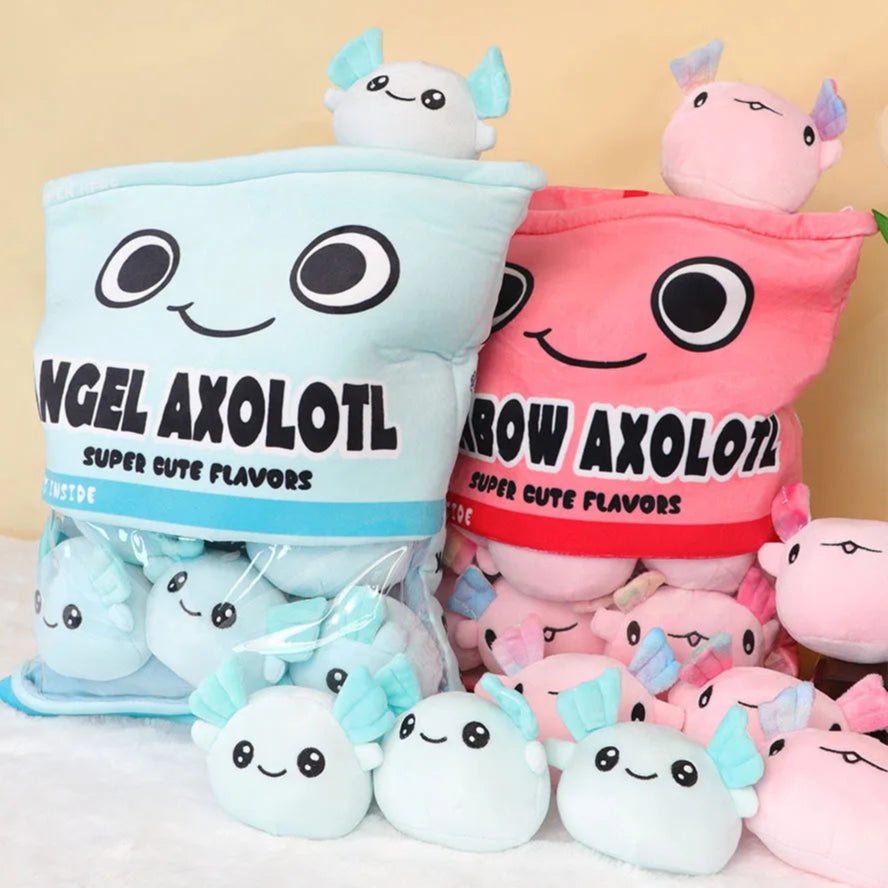 Bag of Mini Axolotl Plushies