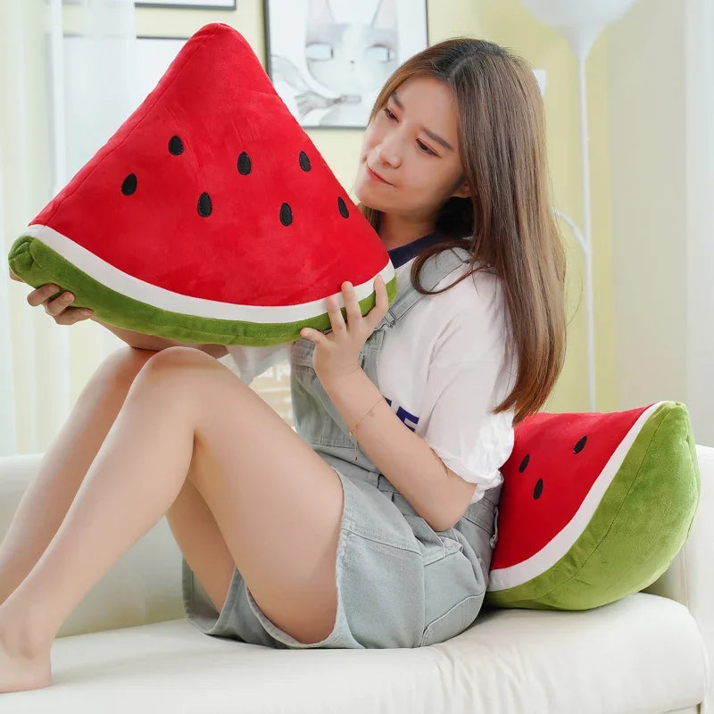 Black Seeded Watermelon Quarter Slice Plush