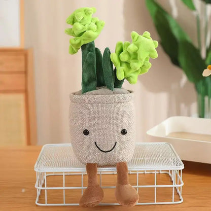 Floral Cactus Potted Plant Plushie