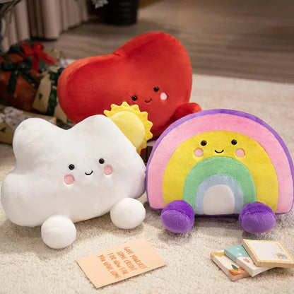 Smiling Purple Pastel Rainbow Plushie