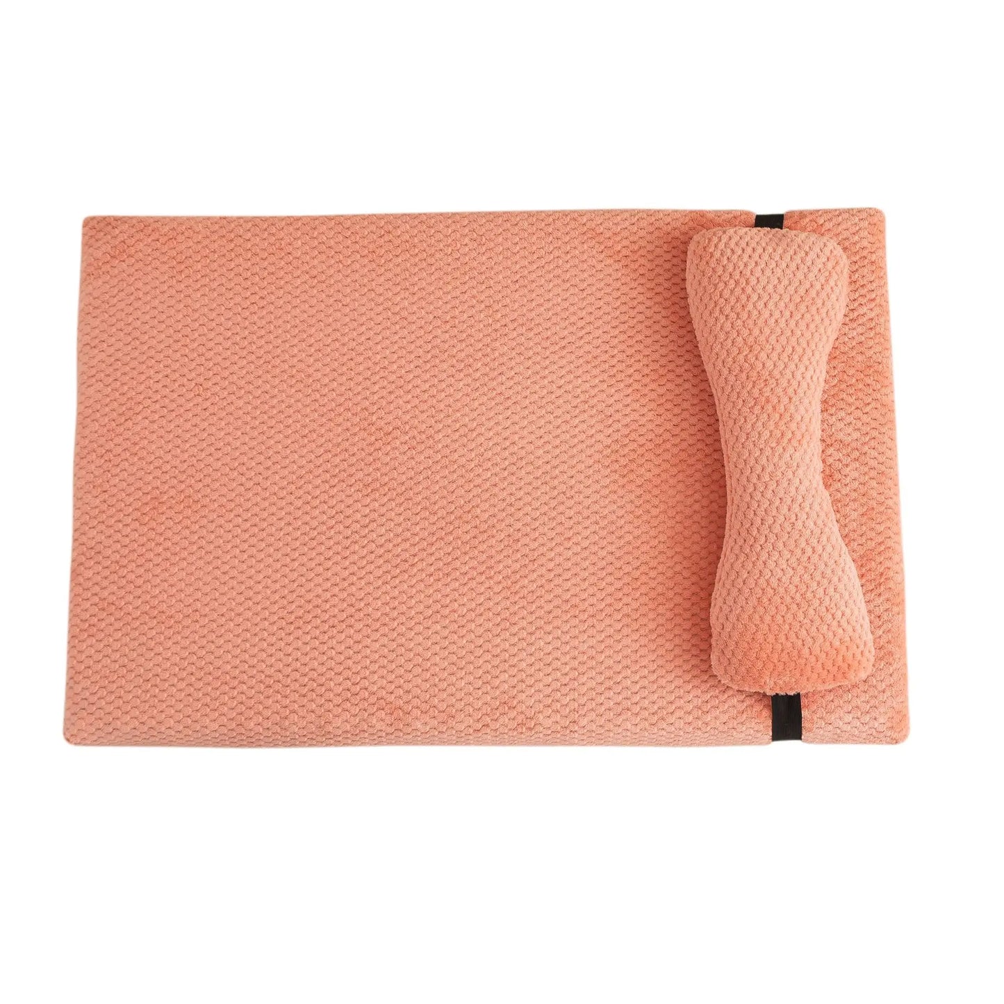 Plush Dog Mattress Pad with Bone Pillow