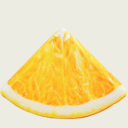 Quarter Orange Slice Printed Fruit Pillow