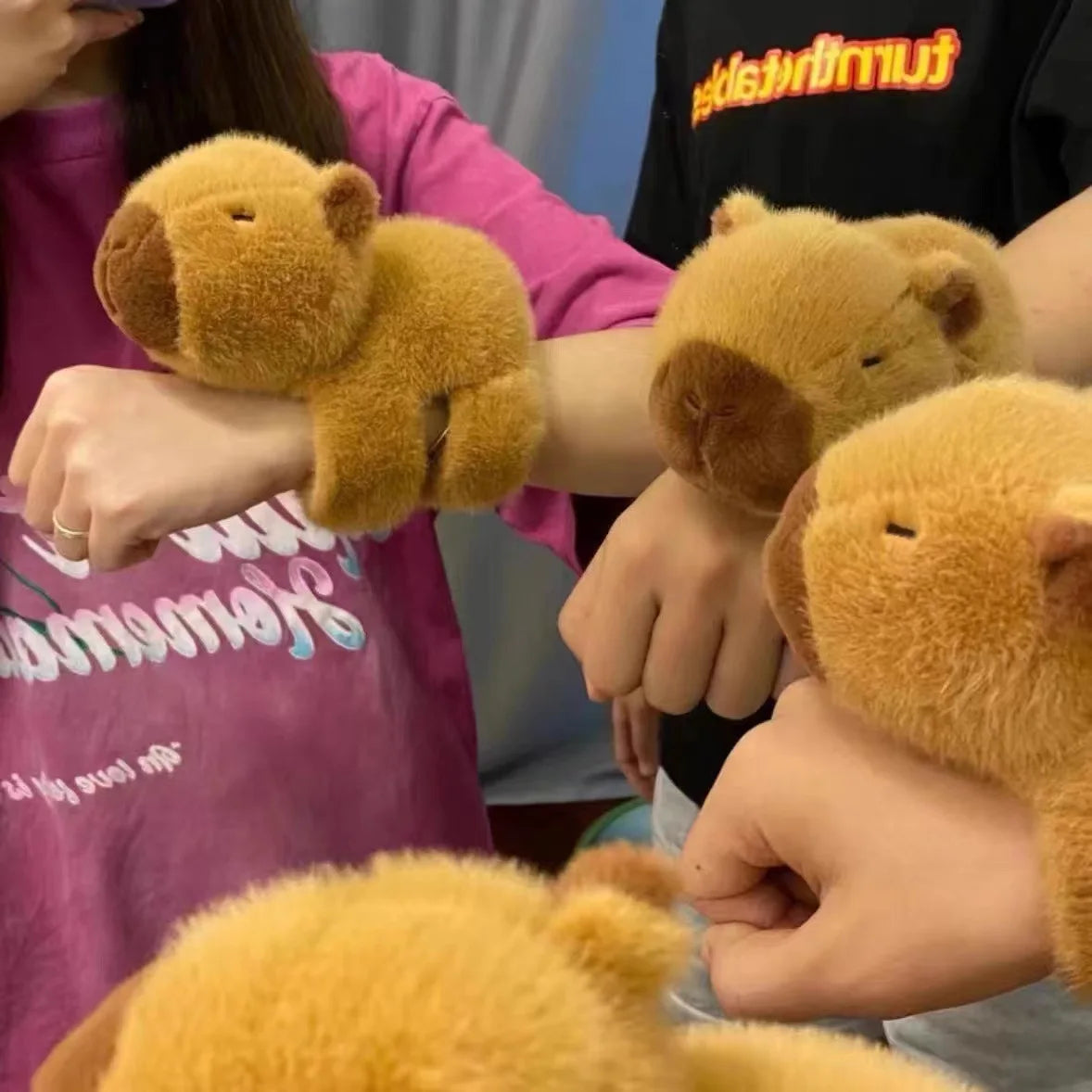 Baby Capybara 9" Snap-Bracelet Plushie Stuffed Animal