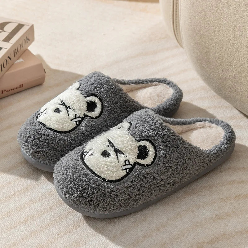 Rough Bear Plush Slippers