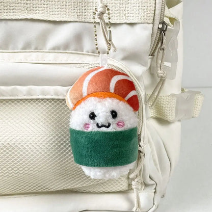 Salmon Temari Sushi with Seaweed Plushie Keychain