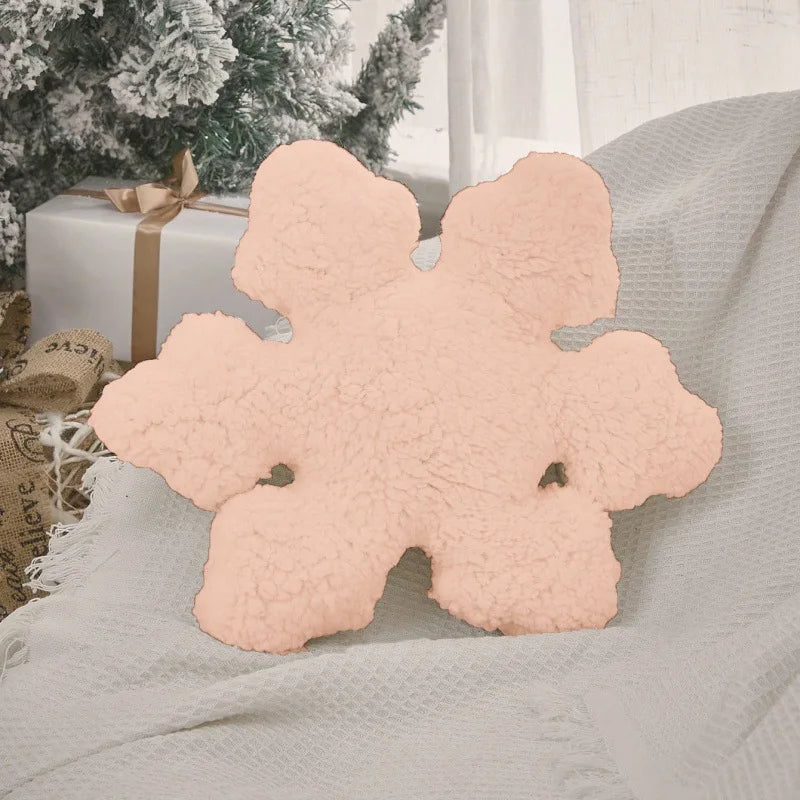 Plush Snowflake Pillow