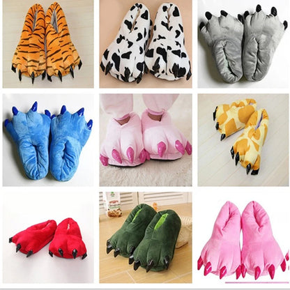 Monster Animal Claw Plush Slippers