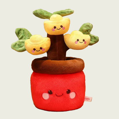 Gold Sycee Ingot Wealth & Prosperity Plushie Tree