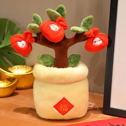 Red Charm Bag Fortune & Health Plushie Tree