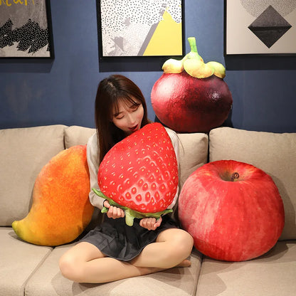 Apple Printed Fruit Plush Cushion