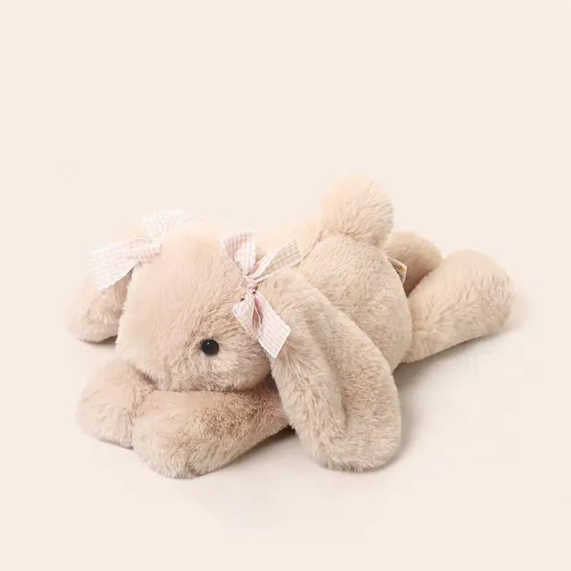 Shy Floppy-Eared Rabbit with Bows Stuffed Animal