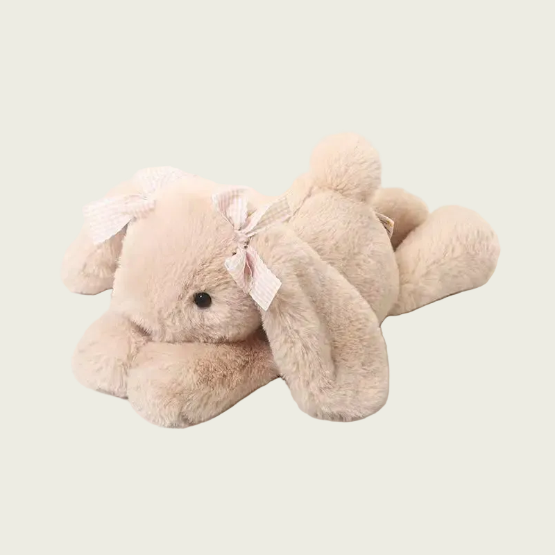 Shy Floppy-Eared Rabbit with Bows Stuffed Animal