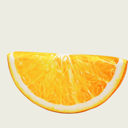 Half Orange Slice Printed Fruit Pillow