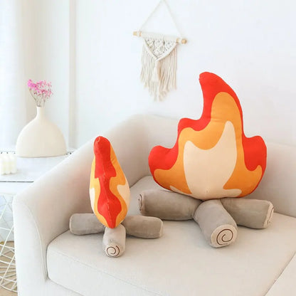 Bonfire Flame with Logs Plush Toy