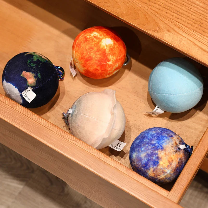 Micro Uranus Planet Plush Keychain