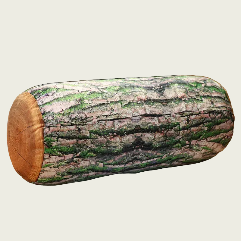 Wooden Log with Green Moss & Algae Plush Toy
