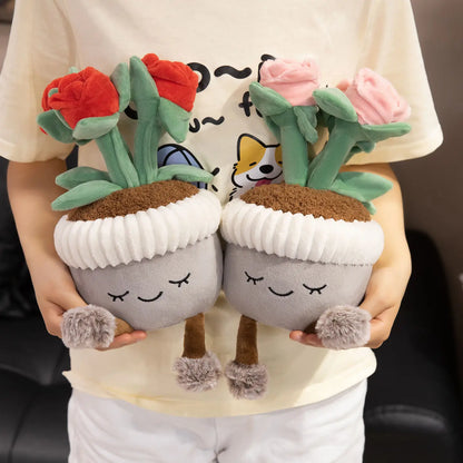 Rose Potted Plushie Plant