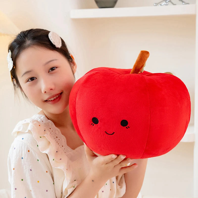 Red Apple Smiling Cartoon Plushie