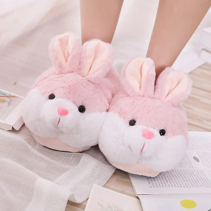 Bunny Rabbit Plush Slippers