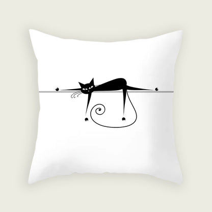 Cat Resting On Edge Plush Pillow Case