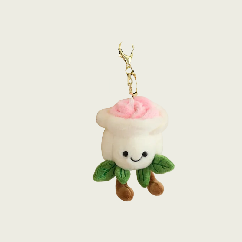 Rosebud Plushie Keychain