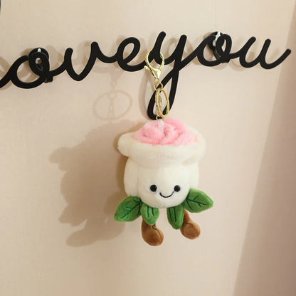 Rosebud Plushie Keychain