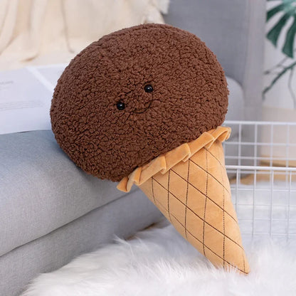 Chocolate Ice Cream Scoop on a Cone