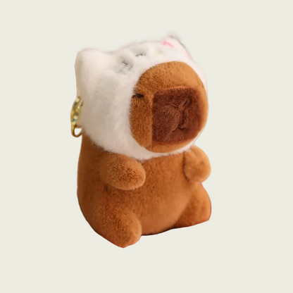 White Cat Hat Happy Capy