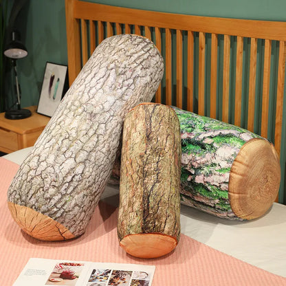 Red Maple Tree Wooden Log Plush