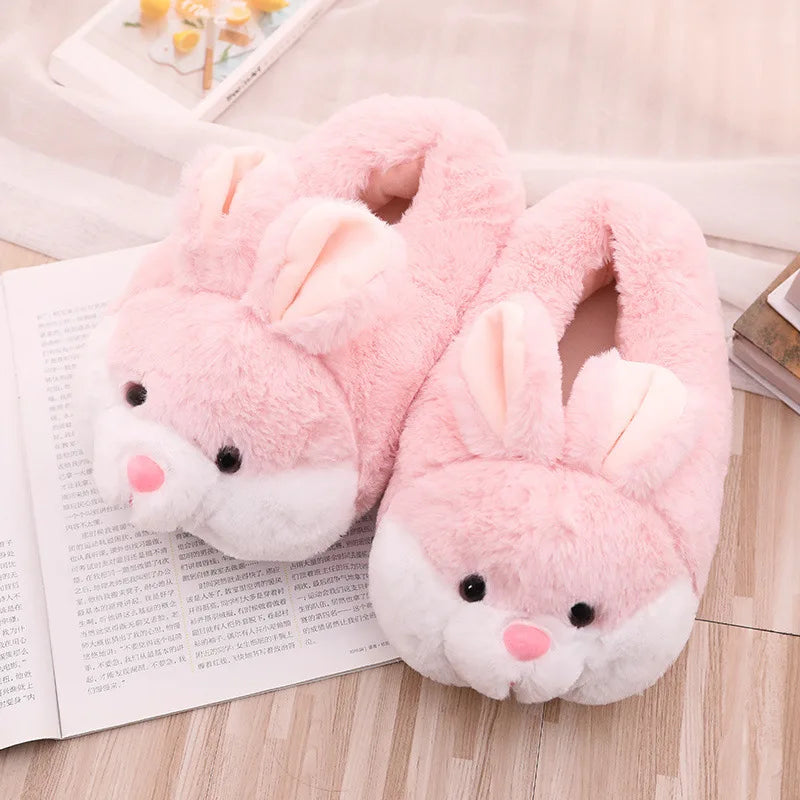 Bunny Rabbit Plush Slippers