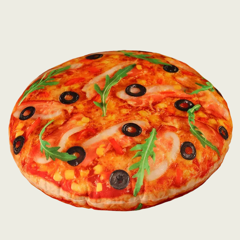 Vegetarian Pizza Plush Cushion