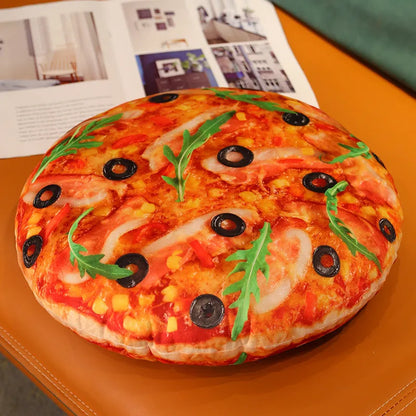 Vegetarian Pizza Plush Cushion