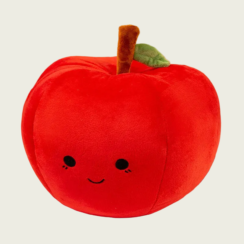 Red Apple Smiling Cartoon Plushie