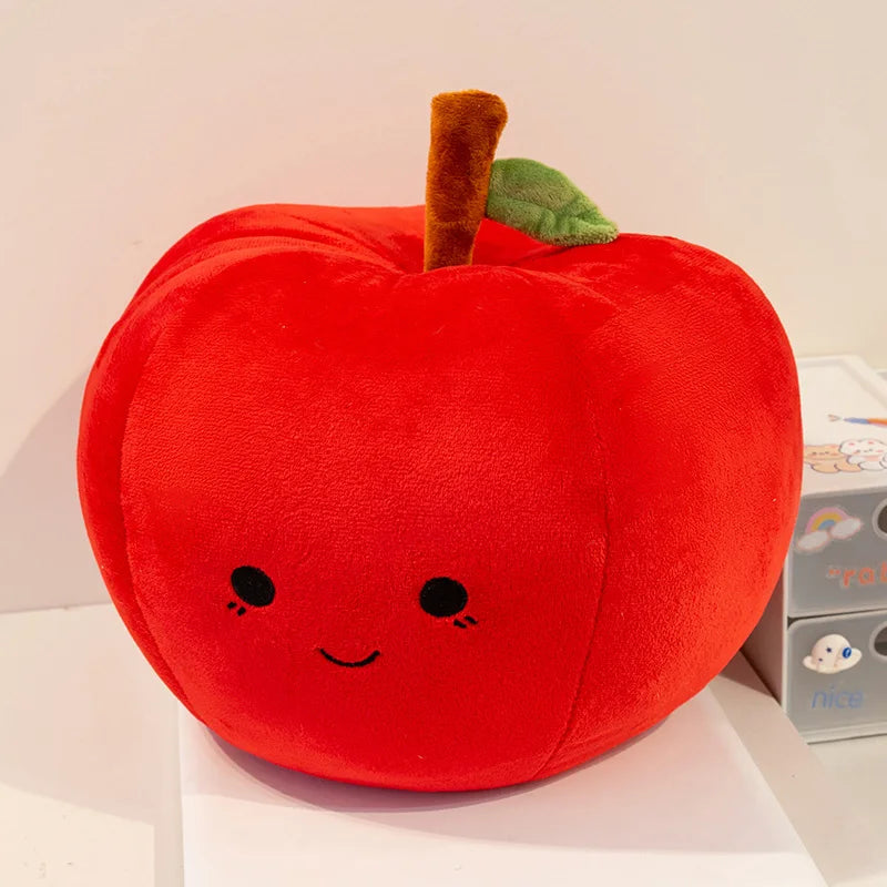 Red Apple Smiling Cartoon Plushie