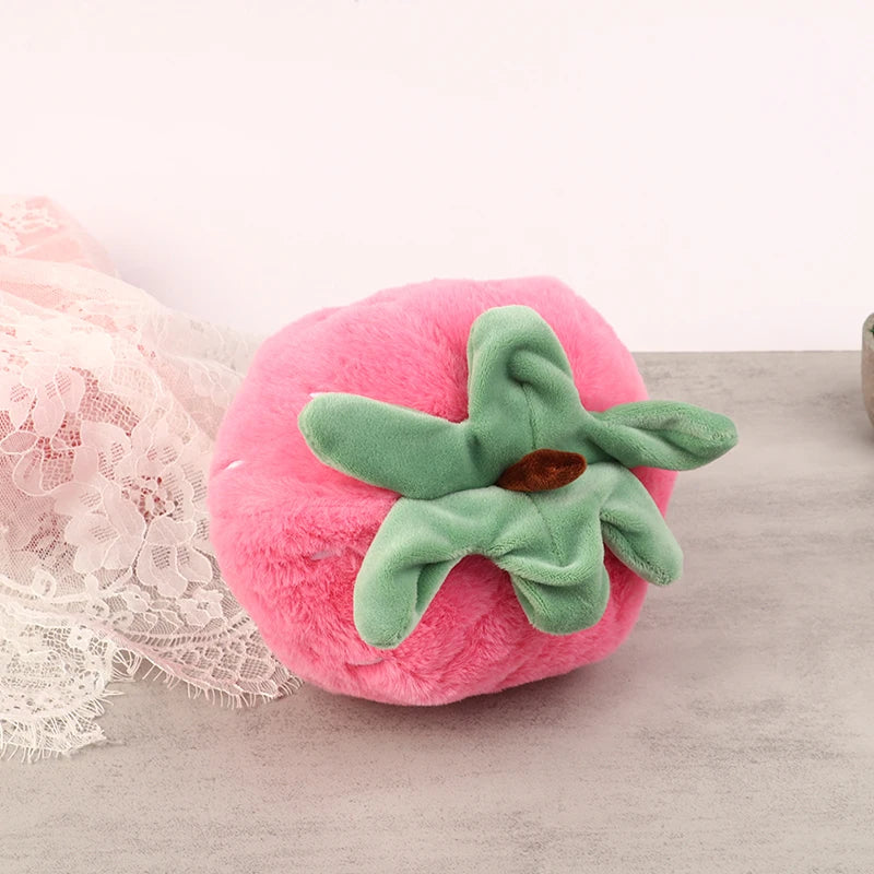 Pink Strawberry Plush with White Seeds