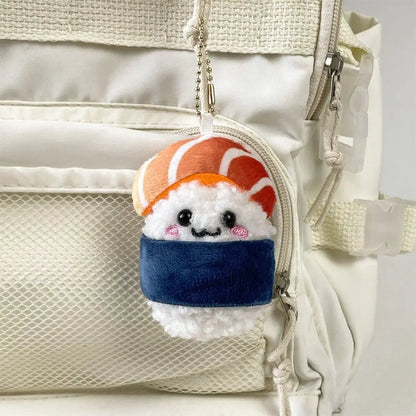 Salmon Temari Sushi with Seaweed Plushie Keychain