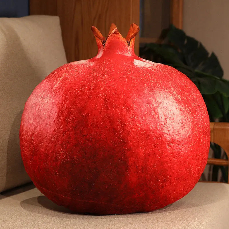 Pomegranate Printed Fruit Plush Cushion