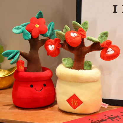 Gold Sycee Ingot Wealth & Prosperity Plushie Tree