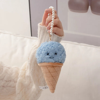 Cookie Monster Ice Cream Cone Keychain